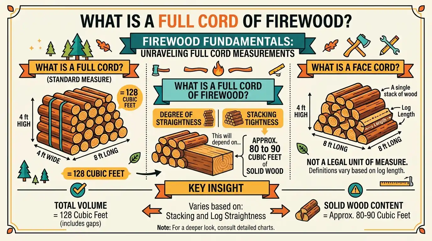 How Many Face Cords Are in a Cord of Firewood? Explained 2 What Is a Full Cord of Firewood?