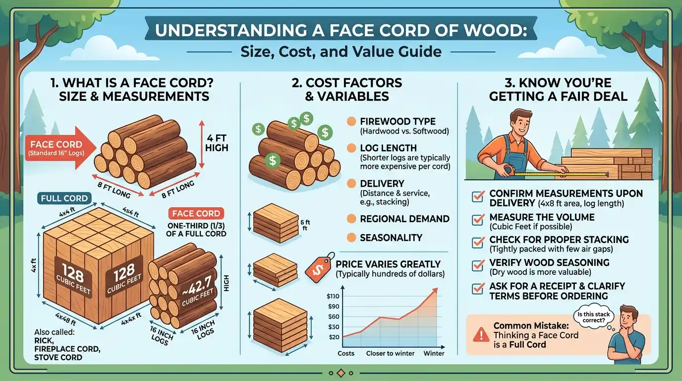 What Is a Face Cord of Wood? Size, Cost, and How to Know You're Getting a Fair Deal