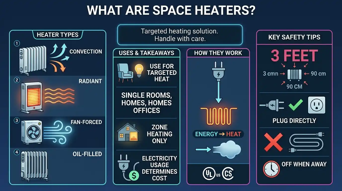 What Are Space Heaters? Types, Uses, and How They Work (Plus Safety Tips Before You Plug One In)