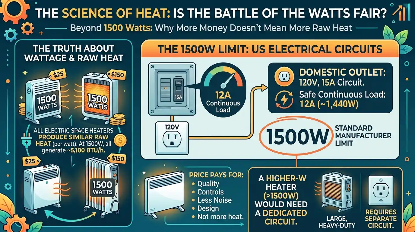 Do All Space Heaters Produce the Same Amount of Heat?