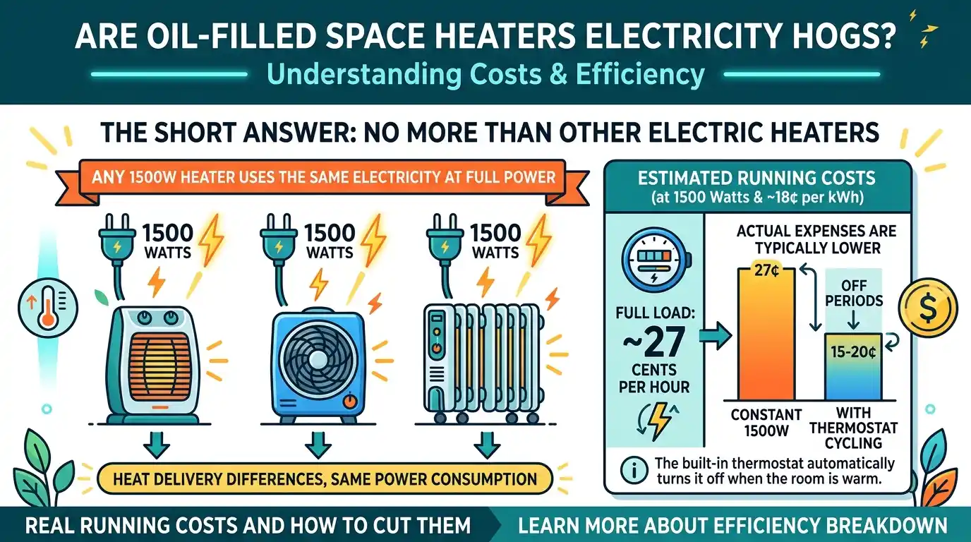 Do Oil-Filled Space Heaters Use a Lot of Electricity? Real Running Costs and How to Cut Them