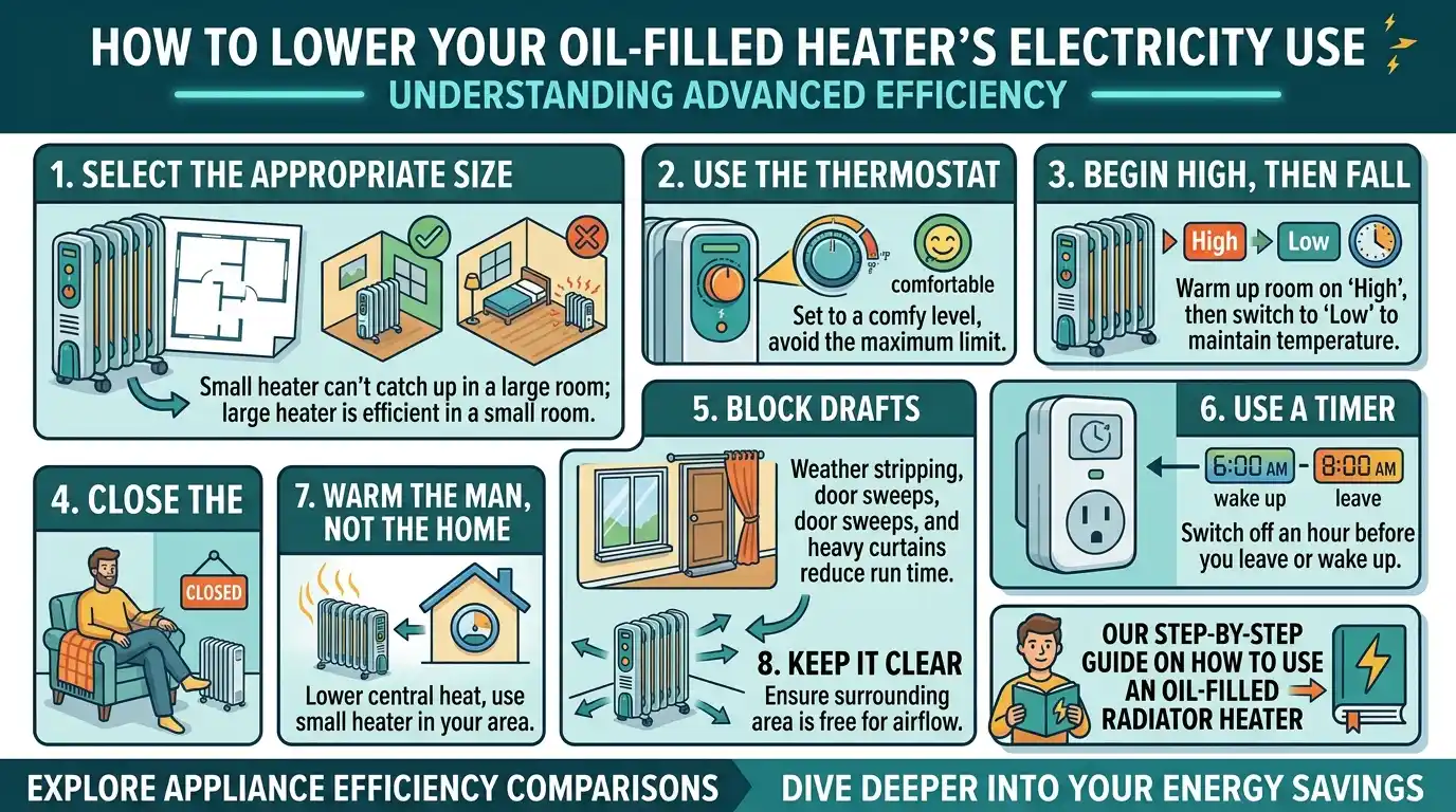 How to Lower Your Oil-Filled Heater's Electricity Use