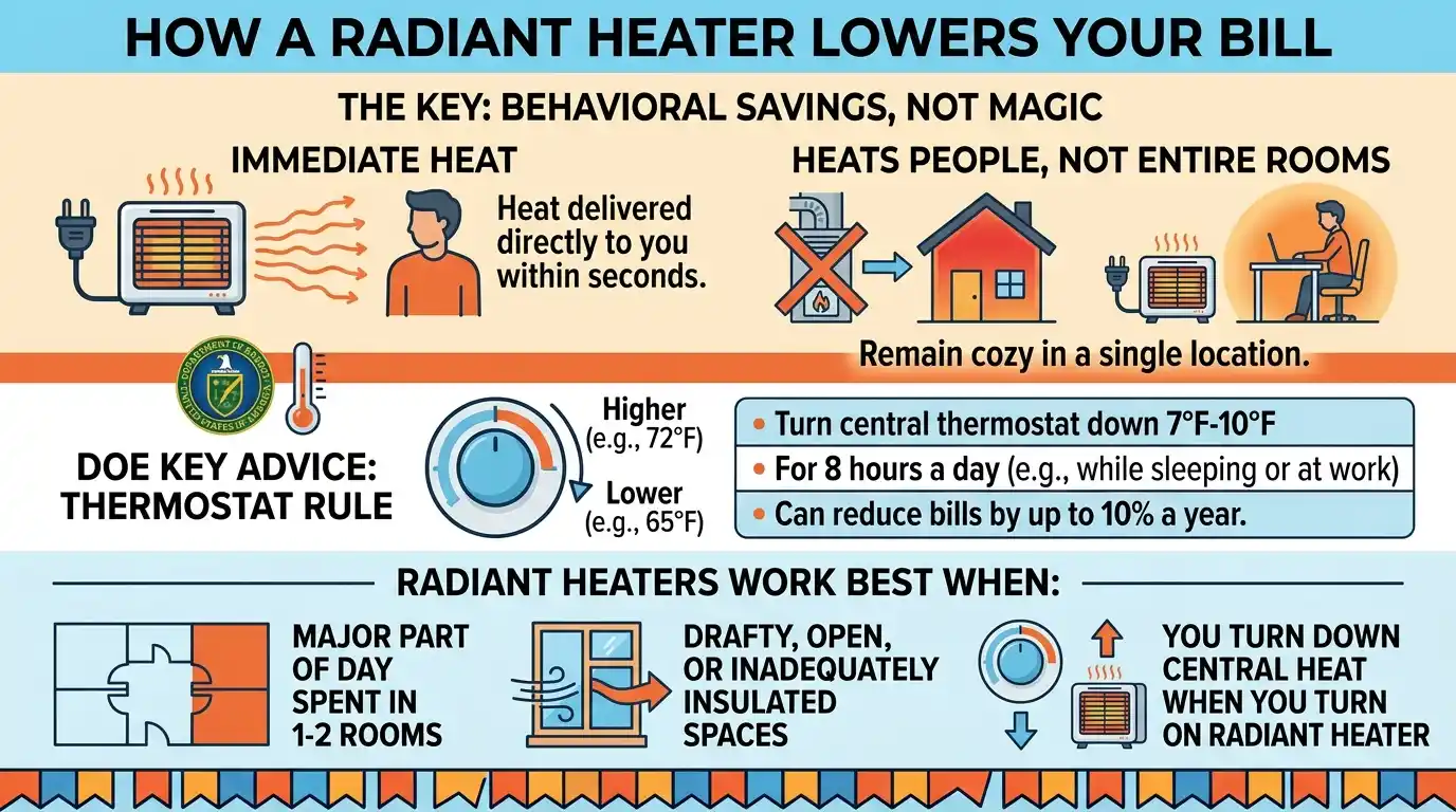 Why a Radiant Heater Can Still Lower Your Bill
