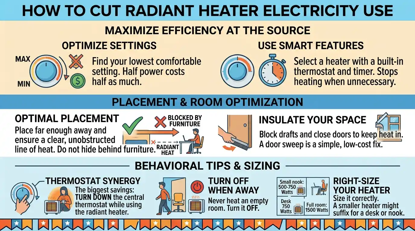 How to Cut Radiant Heater Electricity Use